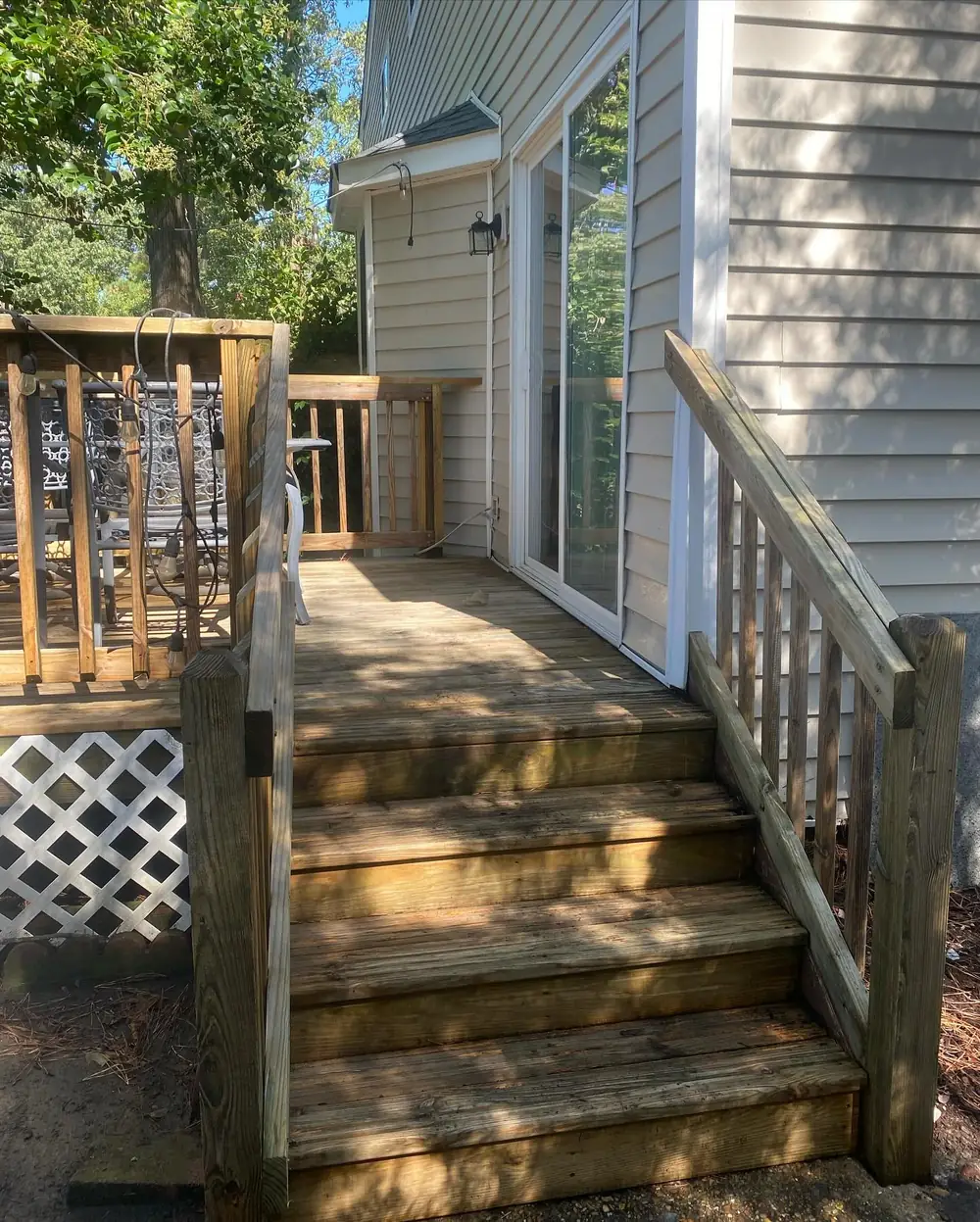 Back Deck Steps, Outer Banks, after cleaning by Top Shelf OBX