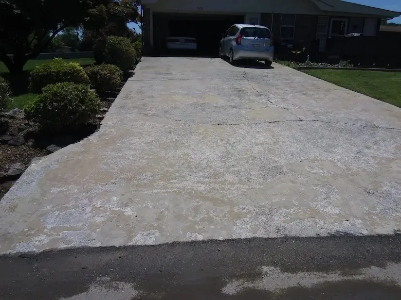 Concrete Driveway, Nags Head, after cleaning by Top Shelf OBX