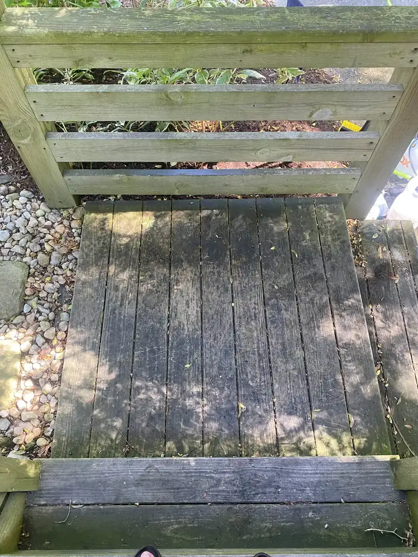 Step Landing, Outer Banks, before cleaning