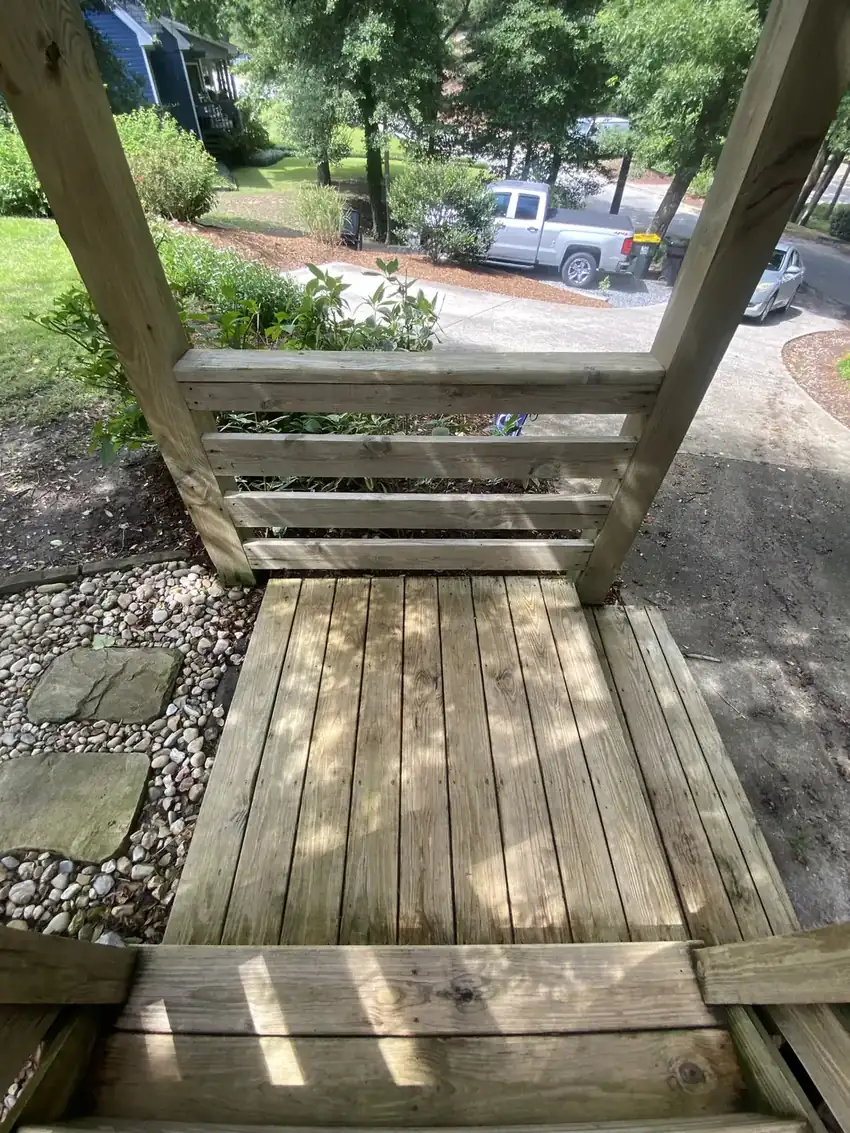 Upper Step Landing, Outer Banks, after cleaning by Top Shelf OBX