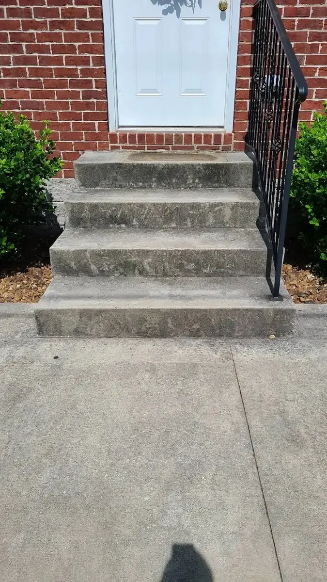 Exterior Staircase, Outer Banks, before cleaning